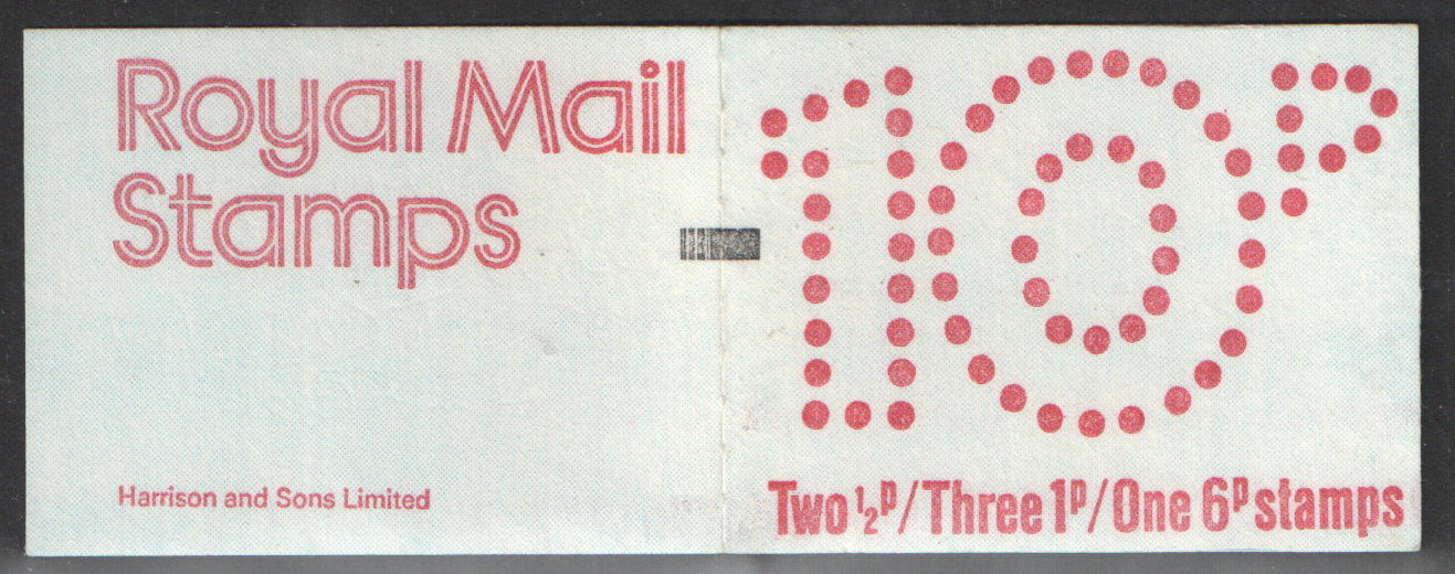 (image for) FA3a / DB6(3)B/1 +BMB Miscut P1 Imprint 2 Setting 2 10p Folded Booklet. Slightly trimmed perfs. - Click Image to Close